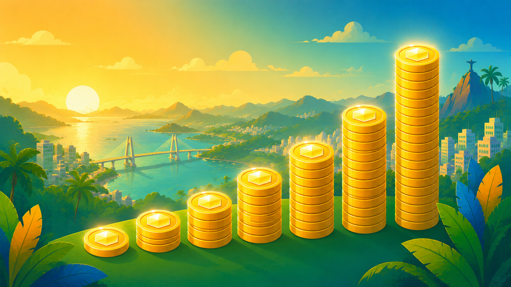 Gráfico ilustrativo de crescimento do mercado de ativos tokenizados globalmente, de bilhões a trilhões de dólares